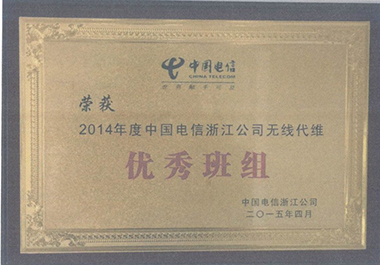 2014年度中國電信浙江公司無線代維優秀班組